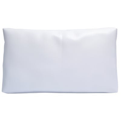 "Vinyl pillow in large size Large - 21” X 12" x 3", ideal for electrolysis, laser, waxing, manicures, pedicures, and other beauty treatments, offering firm yet comfortable support."