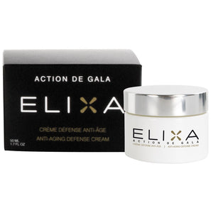 "A bottle of Action de Gala, Elixa Eye & Lip Serum designed to hydrate, firm, and reduce fine lines and puffiness around the eyes and lips, ideal for anti-aging treatments, available at A & E Beauty Supplies"
