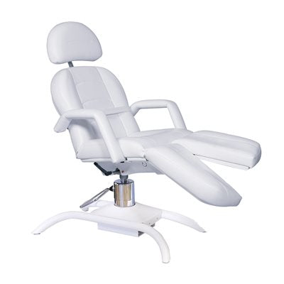 "Capella Cozy Pedicure Chair with hydraulic pump, adjustable height, durable and sleek design for beauty treatments."