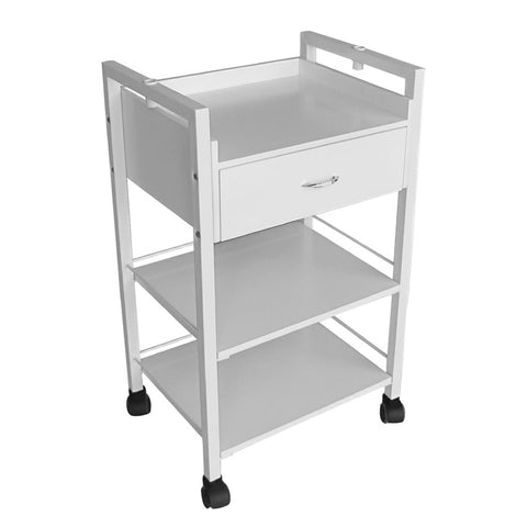 Round Metal Trolley Magnum With 3 Shelves and 1 drawer