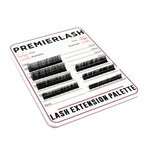 "Acrylic Lash Extensions Palette 1 Unit PremierLash - A & E Beauty Supplies Hard board with lines and measurements "