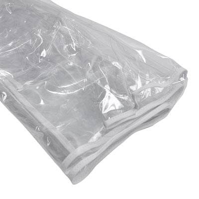 "A clear vinyl dust cover designed to protect the Apilus Xcell or Vitapeel electrolysis machines from dust and debris. The cover is rectangular, lightweight, and fits over the machine to ensure its cleanliness when not in use."