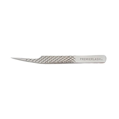 "Curved Stainless Steel Lash Tweezer with Diamond Grip PremierLash - A & E Beauty Supplies"