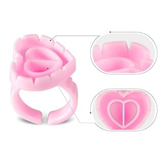 Heart Shape Blooming Adhesive Rings Qty. 100 PremierLash - A & E Beauty Supplies