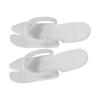 White Pedicure Foam Slippers (25 pairs)