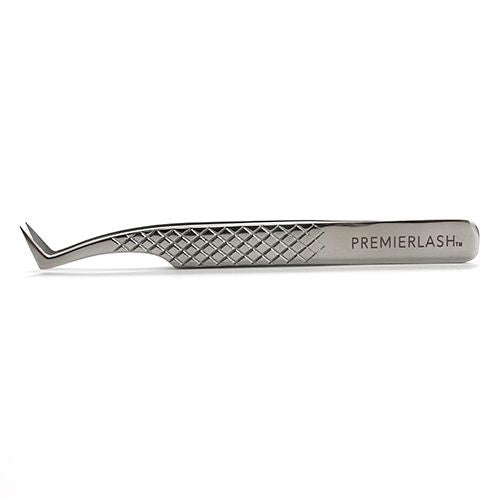 Slim L Stainless Steel Lash Tweezer with Diamond Grip | 4.7" (12cm) - PremierLash