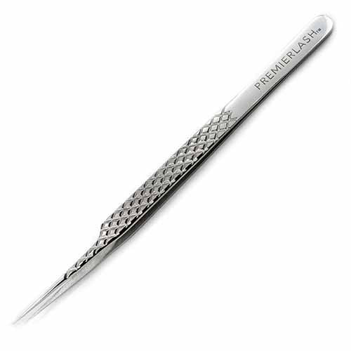 Curved Stainless Steel Lash Tweezer with Diamond Grip - PremierLash