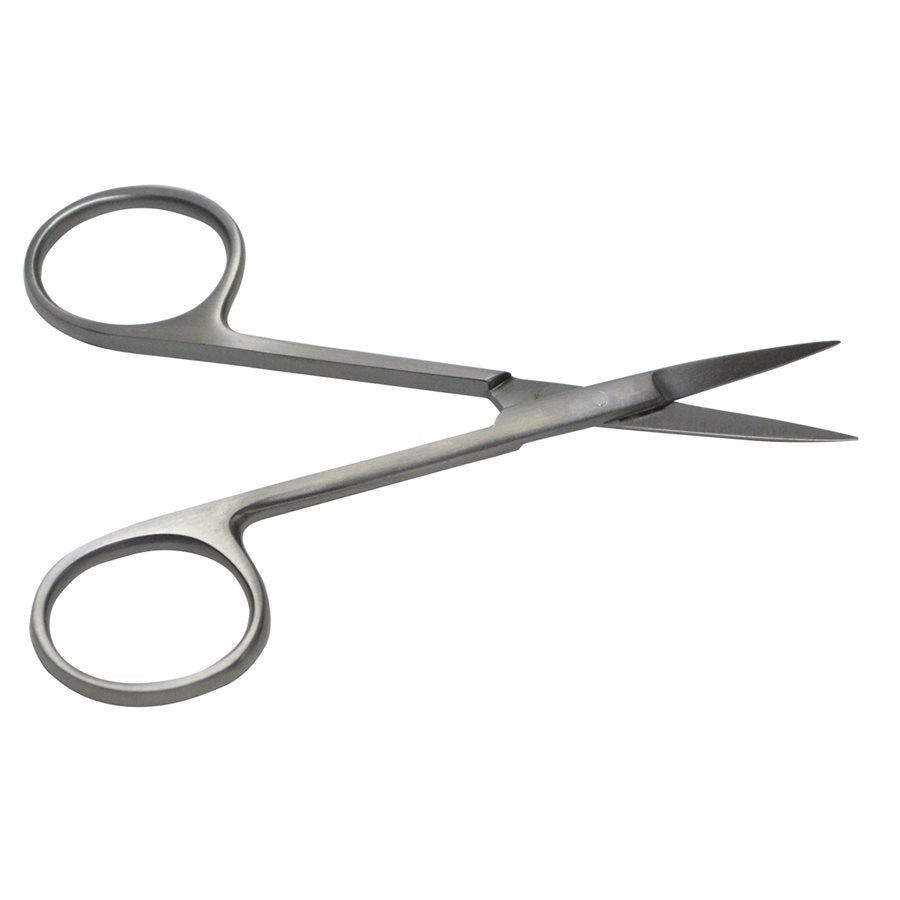 "Iris Scissors 9cm, precision cutting tool for beauty treatments, available at A & E Beauty Supplies"