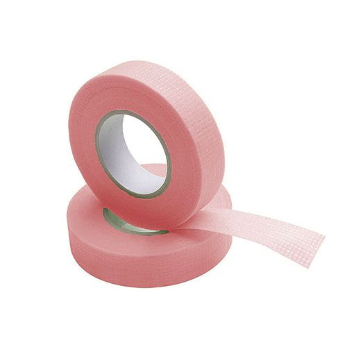 "Pink Facial Micropore Tape by PremierLash, soft and breathable tape for securing lashes or isolating areas during beauty treatments, on a clean background. The Pink Facial Micropore Tape by PremierLash for gentle, breathable adhesion perfect for securing eyelashes"