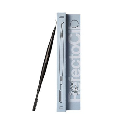 "RefectoCil Lifter for Eyelashes, a professional tool for precise lash styling, available at A & E Beauty Supplies.A box with long skinny handle with a tool on either side, inside the box"