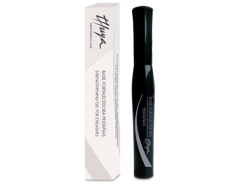 "Thuya Eyelash Strengthening Gel from A & E Beauty Supplies, 8ml bottle, nourishing lash growth and volume treatment. Black bottle in a white box."